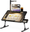 Laptop Table with LED Desk Light, SAIJI Laptop Stand by SAIJI