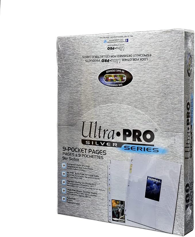 Ultra PRO - 11-Hole Punch 9-Pocket Pages Silver Series, 100 Pages to Store - Image 2
