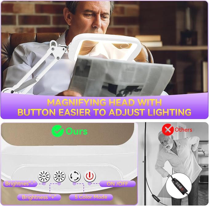 30X 10X Extra Large Floor Magnifying Glass - Image 5