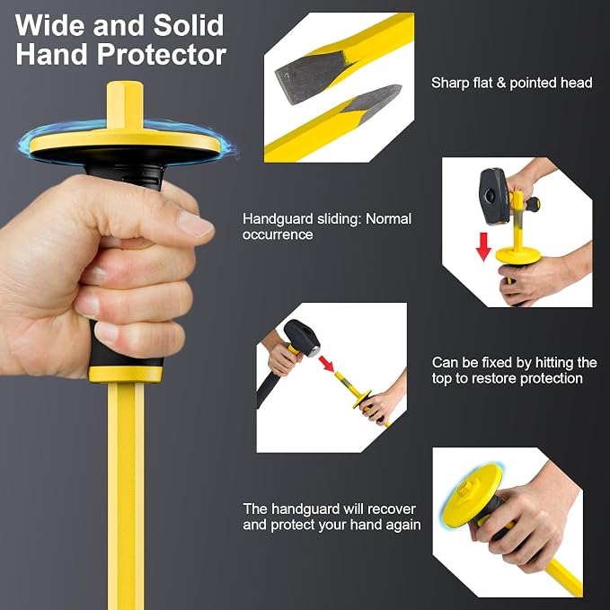 INCLY 7 Pcs Geology Rock Pick Equipment Kit, 3lb Sledge &32 oz Rock Hammer - Image 3