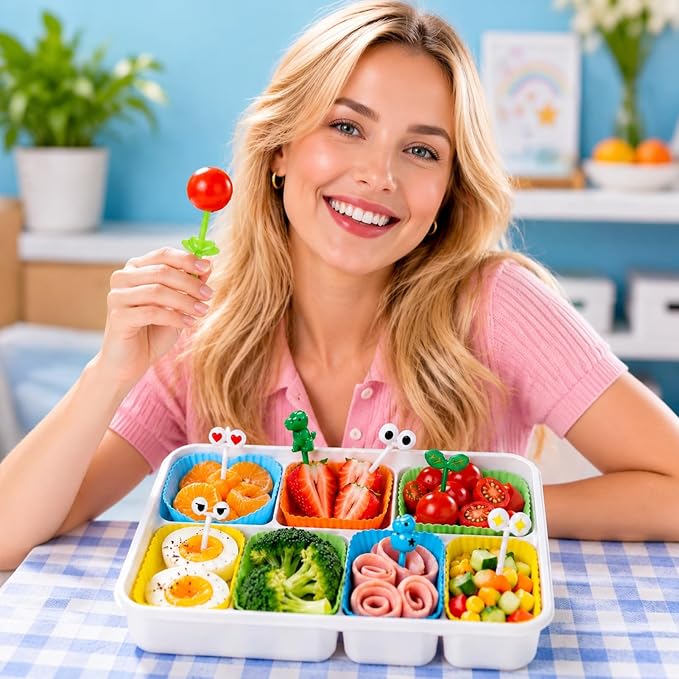 XANGNIER 104 Pcs Silicone Lunch Box Dividers - Image 2