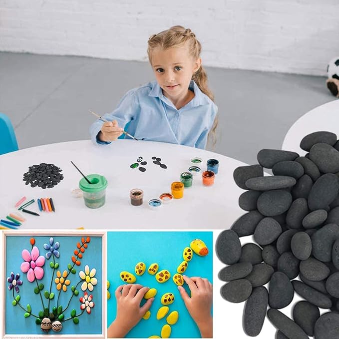 300PCS Tiny Painting Rocks, Meilala DIY Pebble Flat & Smooth Rocks - Image 6