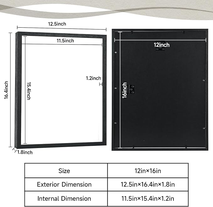 12×16 Shadow Box Frame Display Case - Image 2