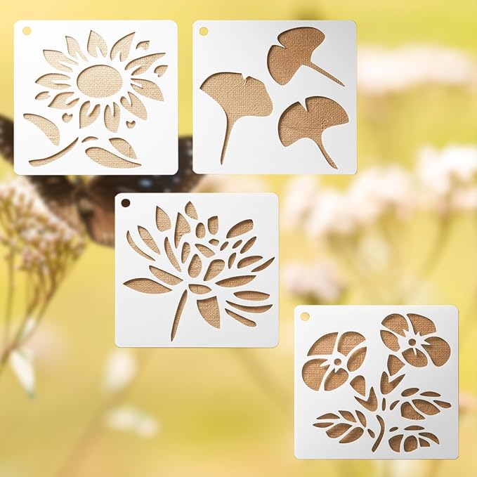 72 Pcs Flower Butterfly Stencils - Image 3
