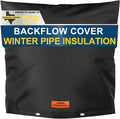 Backflow Preventer Cover Insulated with Thicker 7 Layers Fabric, 24" W x 24" H Backflow Cover with Aluminum Foil Layer for Winter Pipe Freeze Protection, Backflow Insulation Cover