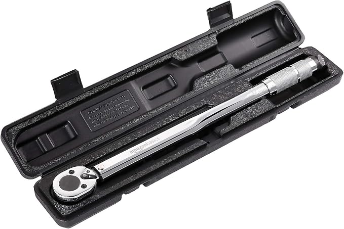 Amazon Basics 1/2-Inch Drive Click Heavy-Duty Torque Wrench - 25-250 foot-lb, 33.9-338.9 Nm