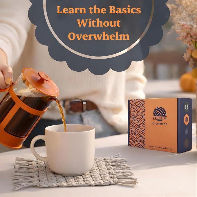 Absolute Beginner Crochet Kit for Adults, Level 1 Starter Kit - Image 6