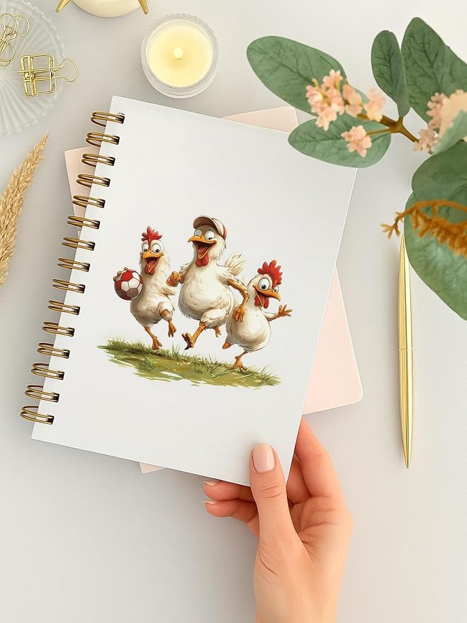 BitKan Funny Chickens Spiral Notebooks - Image 3