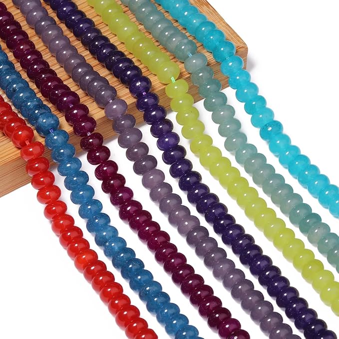 Songxi 5x8mm Natural Orange Red Chalcedony Stone Rondelle Beads, Gemstone - Image 8