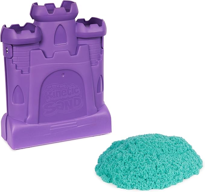 Kinetic Sand, Castle Case with 1lb Teal Play Sand & Storage Container, Sensory - Image 5