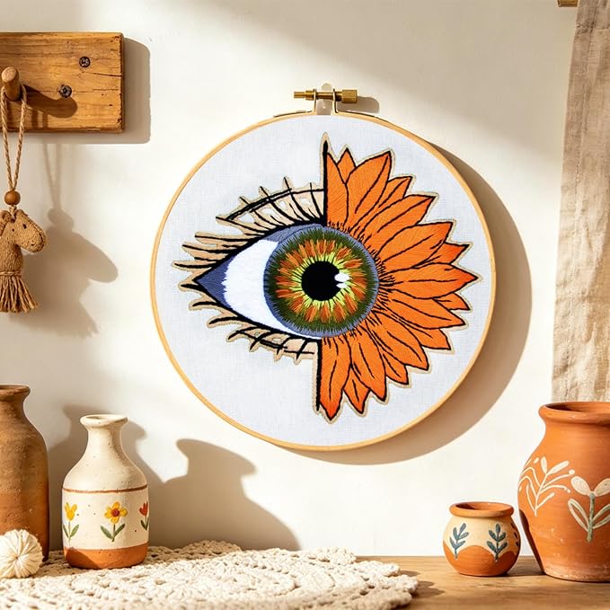 Crafmanoe Sunflower Eyes Embroidery Kits - Image 4