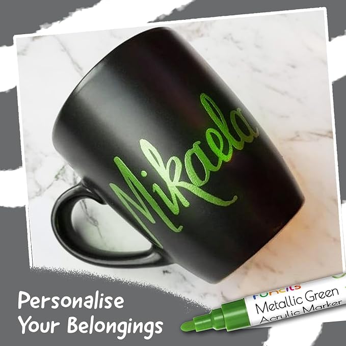 5 Metallic Acrylic Green Paint Pen - Image 5
