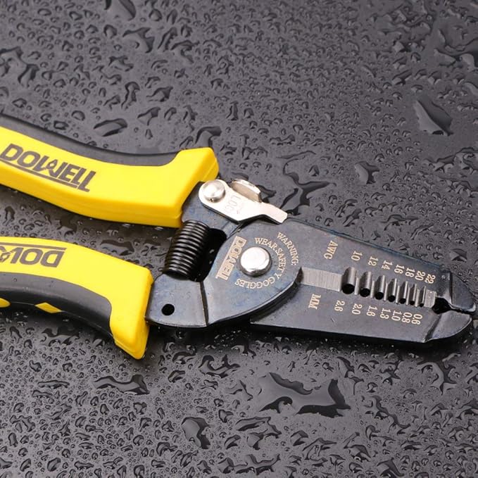 DOWELL 10-22 AWG Wire Stripping Tool Wire Stripper Cutter Pliers Tool Multi-Function Hand Tool for Electrician 2-Piece