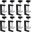 8Pcs C Clamps for Woodworking, Small Heavy Duty Adjustable Desk G-Clamp, Cabinet Clamps Face Frame Clips with Stable Wide Jaw Black For Workpiece Fixing Welding Mounting Hand Tool Parts