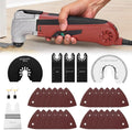 FUJIWARA Oscillating Tool Multi-Tool Kit, 2.5Amp 6 Variable Speed with Quick Lock Blade Change, Oscillating Saw Tool Angle 3.2°for Sanding Cutting Grinding with 33pcs Accessories