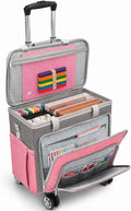 Rolling Teacher Bag With Wheels, Tote Organizer With Detachable Trolley by FINESUN