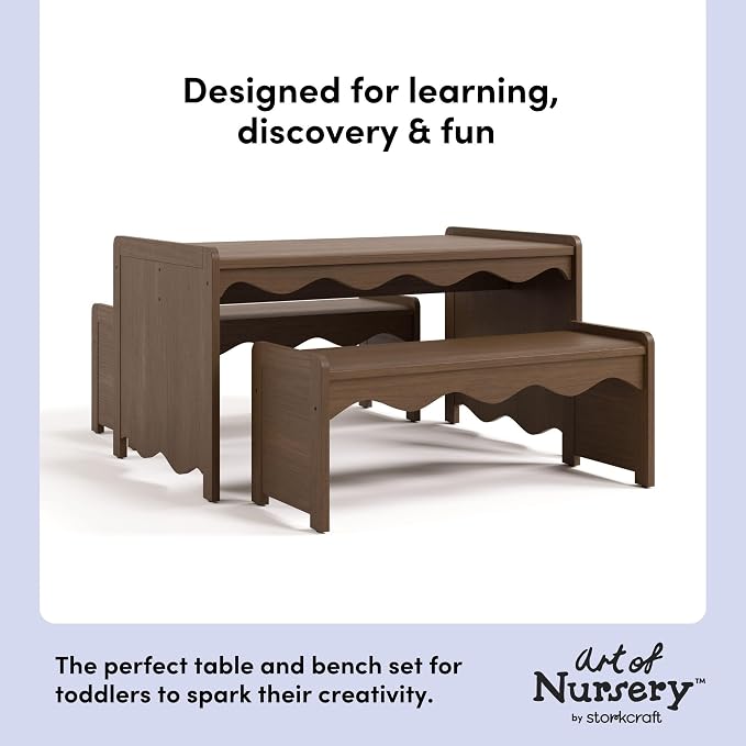 Storkcraft Casablanca Montessori Indoor Kids Table & Bench Set – GREENGUARD - Image 4