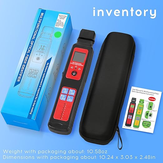 L-507 Live Fiber Optic identifier with Optical Fiber Power Meter -70+~10dbm 5-in-1 Function OPI OPM VFL 10KM RJ45 Network Tester LED Fiber Optic Cable identifier Single Mode/Multi Mode