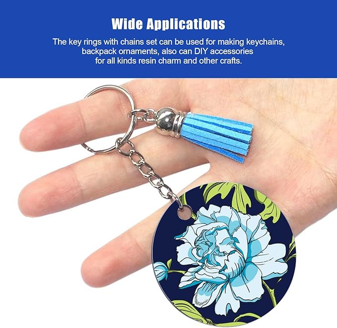 120PCS Keychain Making Supplies, Keychains Bulk Rings Making Kit - Image 5