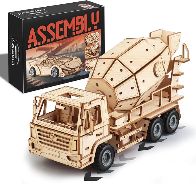 3D Wooden Puzzles Cement Mixer Truck by Unknown