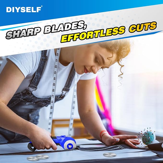 DIYSELF 45mm Rotary Cutter for Fabric, Fabric Cutter Rotary Tool - Image 2