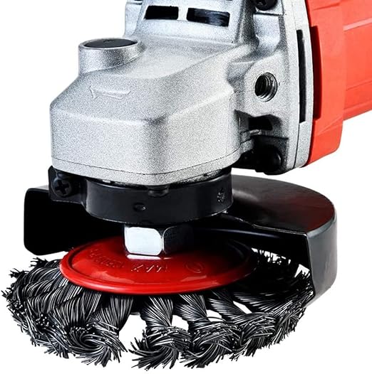 8 Pack 4 Inch Wire Wheels for Angle Grinder, Wire Wheel Brush for 4 1/2 Angle Grinder, Twist Knotted Carbon Steel Wire Wheel with 5/8" Thread Arbor for Removing Rust