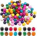 400Pcs Large Hole Wood Beads, BetterJonny Assorted Color Wooden Beads Hair by BetterJonny