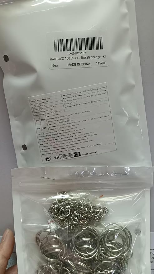 HAUTOCO 100pcs Keychain Rings - Image 2