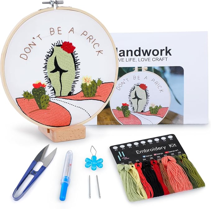 BERYA Funny Cactus Embroidery Kit by BERYA