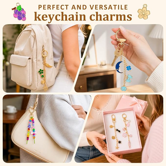 863 Pcs Keychain Making Kit, Alphabet Beads Craft Set - Image 7