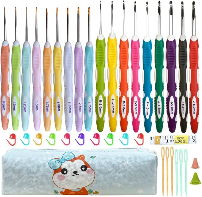 Mdoker 18 Sizes Ergonomic Crochet Hook Set by Mdoker