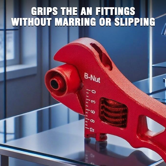 AN Hose Fitting Adjustable Wrench 3AN-12AN Lightweight Aluminum (Red)