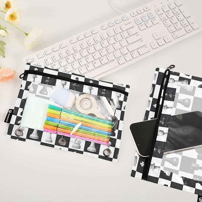 Chess Checkered Plaid Pencil Pouch - Image 5