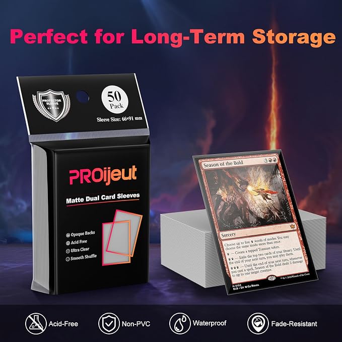 200 Pack Card Sleeves, Matte Dual Trading Card Sleeves - Image 4