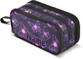 Custom Butterflies Purple Neon Pencil Case Box Boys Girls Personalized Name by BOENLE-WELCOMEYOURCOMING