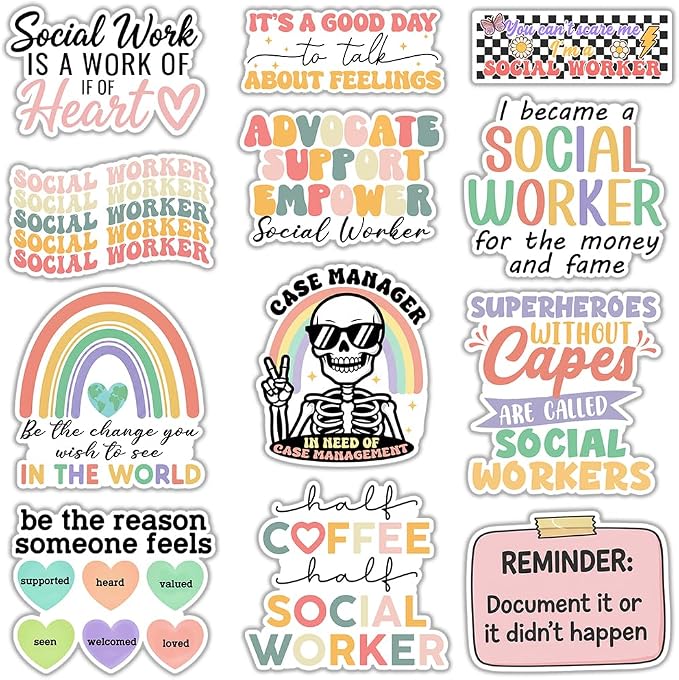 MAIANEY Social Worker Sticker – Motivational Vinyl Decals by Maianey