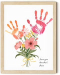 TwoDays Flower Bouquet Handprint Art Craft DIY Kit, Unique Gifts by TwoDays