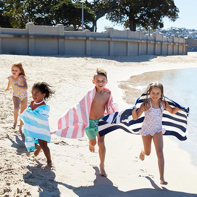 Dock & Bay Beach Towel - Quick Dry, Sand Free - Compact, Lightweight - 100% Recycled - Includes Bag - Cabana - Light Pink - Large (160x90cm, 63x35)