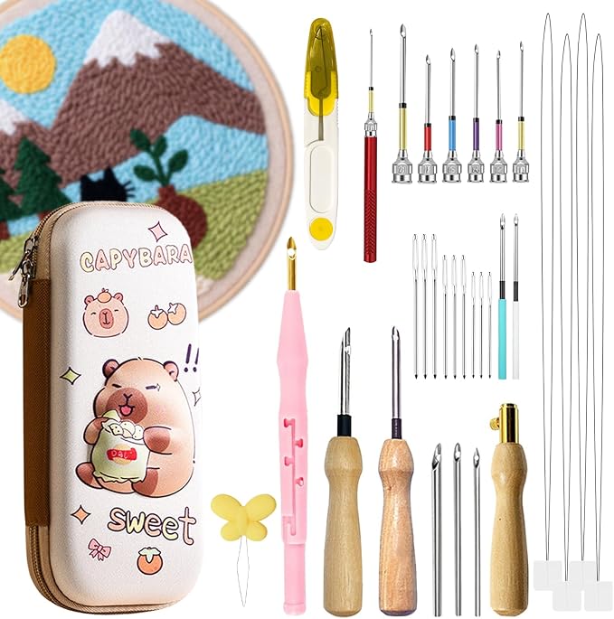 HYINUS 43Pcs Punch Needle Kit for Adult Beginners, Adjustable Punch Needle Tool - Image 6