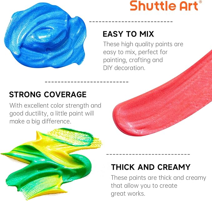 Shuttle Art Color Change Acrylic Paint, 20 Chameleon Colors Acrylic Paint - Image 5