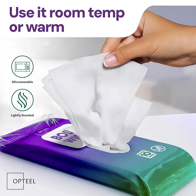 Thick & Large Body Wipes for Adults Bathing No Rinse – Shower Wipe, Ideal for Men, Women & Elderly – Soft & Gentle, Travel Wipes Perfect Alternative to Shower – 16 Packs (160ct)