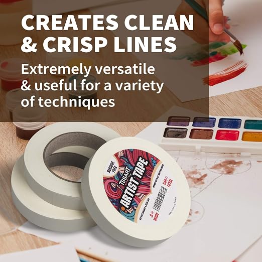 3 Pack White Artist Tape - Image 6