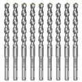 10-Piece 1/2" SDS Plus Drill Bits Rotary Hammer Drill Bit Set, Carbide Tipped for Drilling Concrete Cement Porcelain Tiles Ceramic Pots Stone Brick, Diameter 12mm, 160mm Long, SDS Plus Shank.