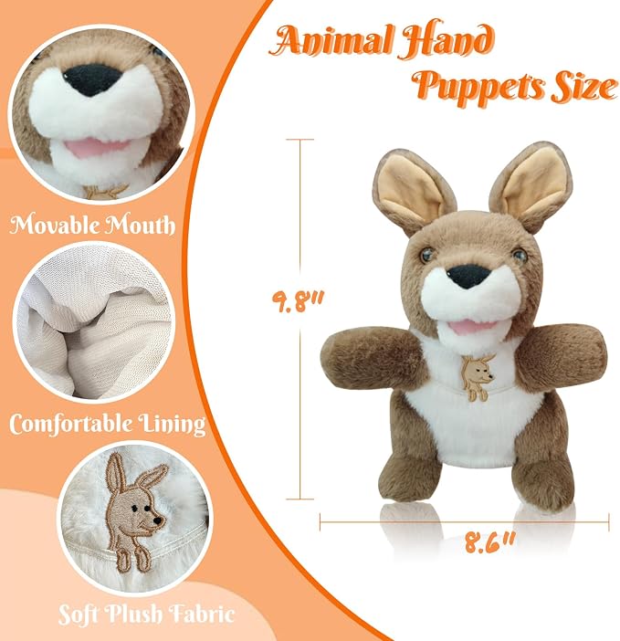 6 Pcs Animal Hand Puppets for Kids - Image 5