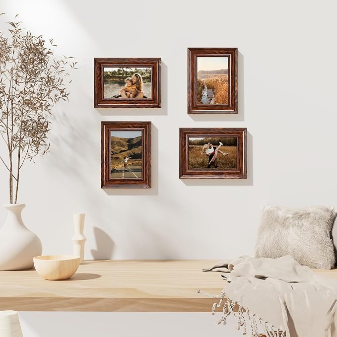 Vittanly 4x6 Picture Frames Set of 2, Ornate Vintage Photo Frame - Image 7