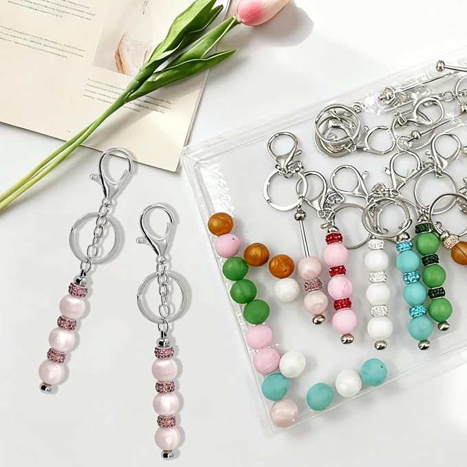 84Pcs Beadable Keychain Set, DIY Making Kit - Image 6