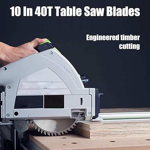 10 Inch Table Cutting Saw Blade 40 Tooth,Replace for Forrest WW10407125 Woodworker II 10-Inch 40 Tooth Blade,Compatible with DEWALT 10" Table Saw,Wood Fine Finish Cutting 1" Arbor Longer Life 5X