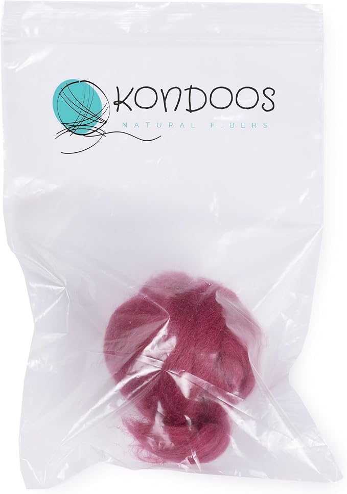 Kondoos Natural Wool roving, 2 OZ. Best Wool - Image 2