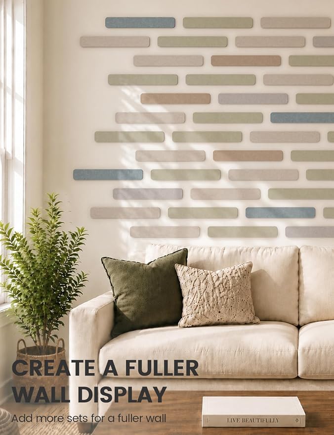 Fluxynara Cork Board Alternative Felt Strip Board 5-Pack 13"x2", Office Pin - Image 7