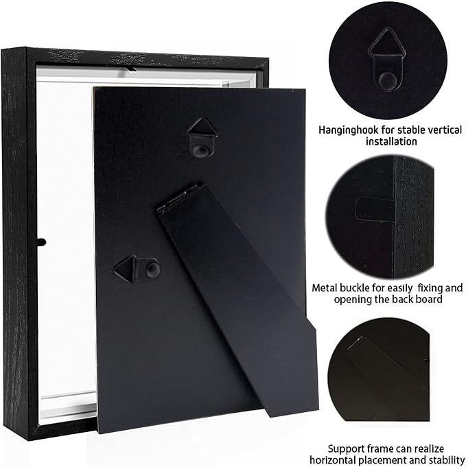 5x7 Small Shadow Box Frame Display Case, Display Case Box - Image 3